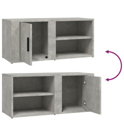 Meubles TV 2 pcs Gris béton 80x31,5x36 cm Bois d'ingénierie