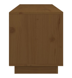 Meuble TV Marron miel 105x34x40 cm Bois de pin massif