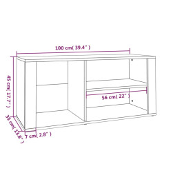 Armoire à chaussures Blanc 100x35x45 cm Bois d'ingénierie