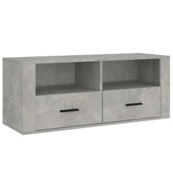 Meuble TV Gris béton 100x35x40 cm Bois d'ingénierie