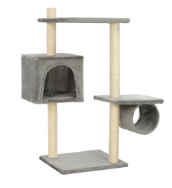 Arbre à chat avec griffoirs en sisal 260 cm Gris