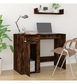 Bureau Chêne fumé 100x49x75 cm Bois d'ingénierie