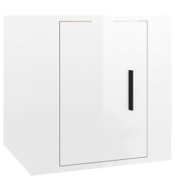 Meubles TV muraux 2 pcs Blanc brillant 40x34,5x40 cm