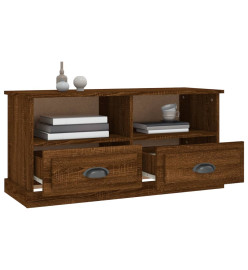 Meuble TV chêne marron 93x35,5x45 cm bois d'ingénierie