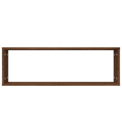 Étagères murales cubiques 2 pcs Chêne marron 80x15x26,5 cm