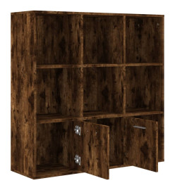 Armoire à livres Chêne fumé 98x30x98 cm