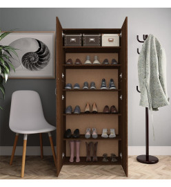 Armoire à chaussures Chêne marron 80x35,5x180cm Bois ingénierie