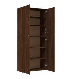 Armoire à chaussures Chêne marron 80x35,5x180cm Bois ingénierie