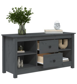 Meuble TV Gris 103x36,5x52 cm Bois de pin massif