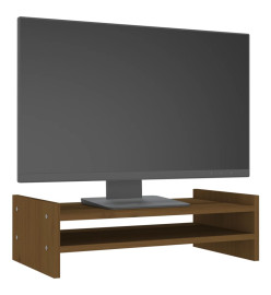 Support de moniteur Marron miel 50x27x15 cm Bois de pin solide