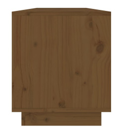 Meuble TV Marron miel 110,5x34x40 cm Bois de pin massif