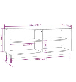 Armoire à chaussures 110x34x45 cm Bois de pin massif