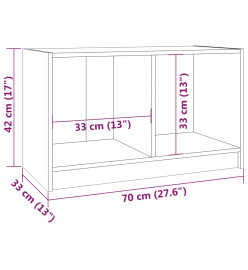 Meuble TV 70x33x42 cm Bois de pin massif