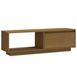 Meuble TV Marron miel 110x30x33,5 cm Bois de pin massif