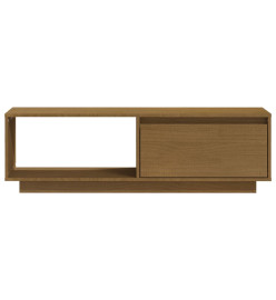 Meuble TV Marron miel 110x30x33,5 cm Bois de pin massif