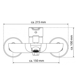 EISL Mitigeur de salle de bain DIZIANI blanc-chrome