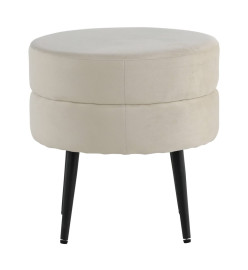 Venture Home Pouf Pot 40x40x40 cm Velours Noir et beige clair