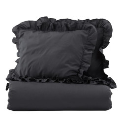 Venture Home Ensemble de lit Levi 220x240 cm Coton Anthracite