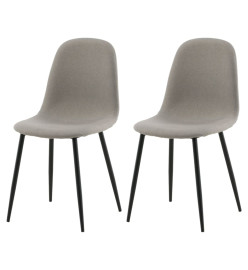 Venture Home Chaises à manger lot de 2 Polar polyester gris et noir