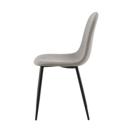 Venture Home Chaises à manger lot de 2 Polar polyester gris et noir