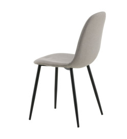 Venture Home Chaises à manger lot de 2 Polar polyester gris et noir