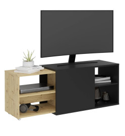 FMD Meuble TV avec 2 compartiments ouverts 133,5x39,9x49,2 cm