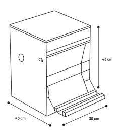 FLAMINGO Mangeoire à poulets à pédale automatique Timo 12 kg