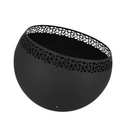 Esschert Design Bol à feu boule moucheté Noir