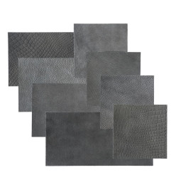 WallArt Panneaux muraux en cuir Bowen Gris ombragé 32 pcs