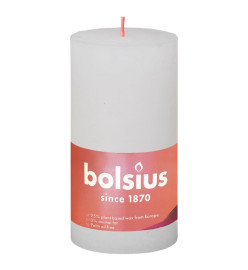 Bolsius Bougies pilier rustiques Shine 4 pcs 130x68 mm Blanc nuageux