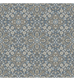 Homestyle Papier peint Portugese Tiles Marron et bleu