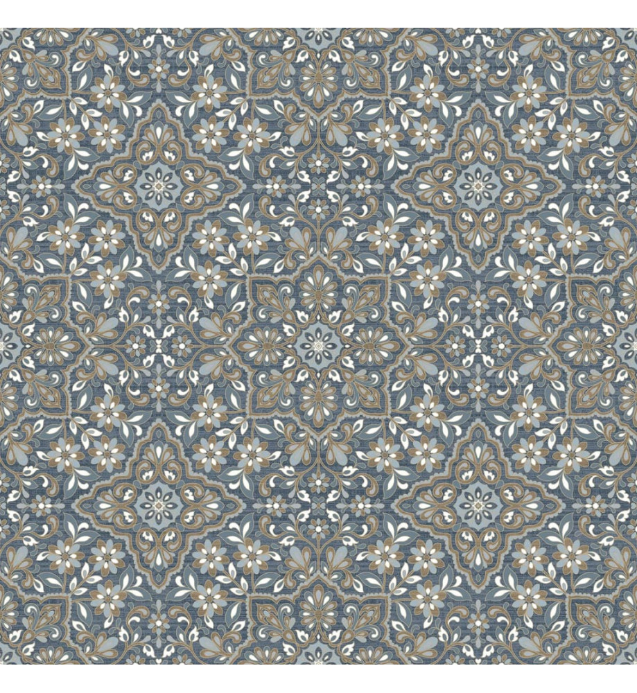 Homestyle Papier peint Portugese Tiles Marron et bleu