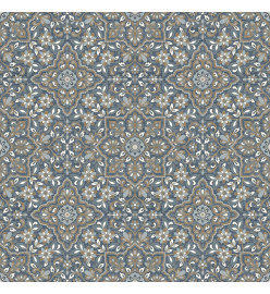 Homestyle Papier peint Portugese Tiles Marron et bleu