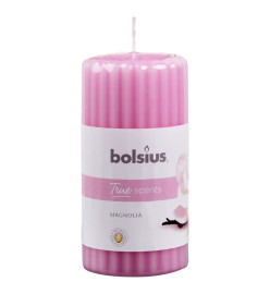 Bolsius Bougies parfumées pilier côtelé 6 pcs 120x58 mm Magnolia