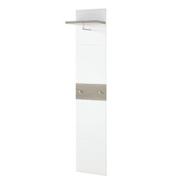 Germania Panneau de porte-manteau 39x29,9x19,46 cm Chêne-Nelson blanc