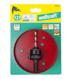 wolfcraft Scie cloche 127 mm Rouge 5495000