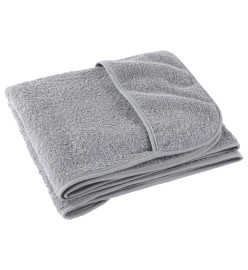 Serviettes de plage 2 pcs gris 75x200 cm tissu 400 GSM