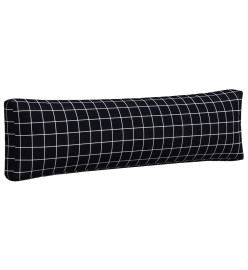 Coussins de palette 2 pcs motif à carreaux noir tissu Oxford