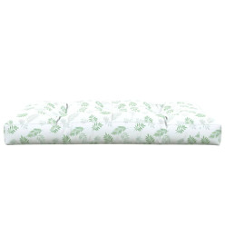 Coussin de palette à motif de feuilles 120x80x12 cm Tissu