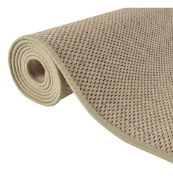 Tapis de couloir aspect sisal sable 80x200 cm