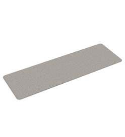 Tapis de couloir aspect sisal taupe 50x150 cm