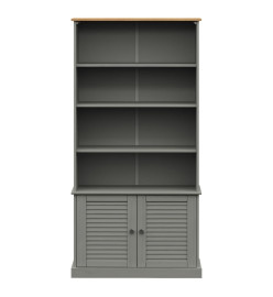 Bibliothèque VIGO gris 85x35x170 cm bois massif de pin