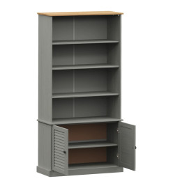 Bibliothèque VIGO gris 85x35x170 cm bois massif de pin