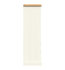 Bibliothèque VIGO blanc 60x35x114,5 cm bois massif de pin