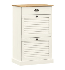 Armoire à chaussures VIGO 60x35x96 cm blanc bois massif de pin