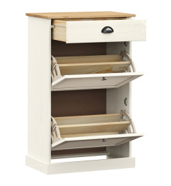 Armoire à chaussures VIGO 60x35x96 cm blanc bois massif de pin