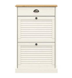 Armoire à chaussures VIGO 60x35x96 cm blanc bois massif de pin