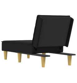 Chaise longue noir tissu