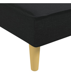 Chaise longue noir tissu