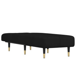 Chaise longue noir velours